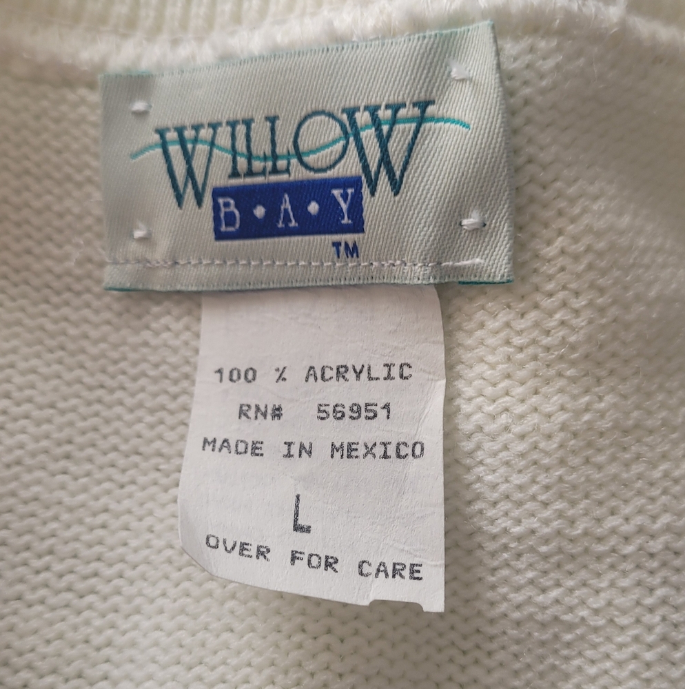 Willow 90s Cream and Black Patterned Cardigan - Picture 4 of 4